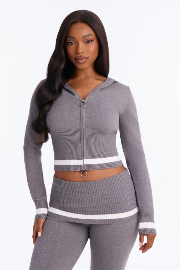 Gray Sweater with zip up