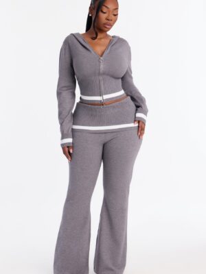 Gray Sweater with zip up
