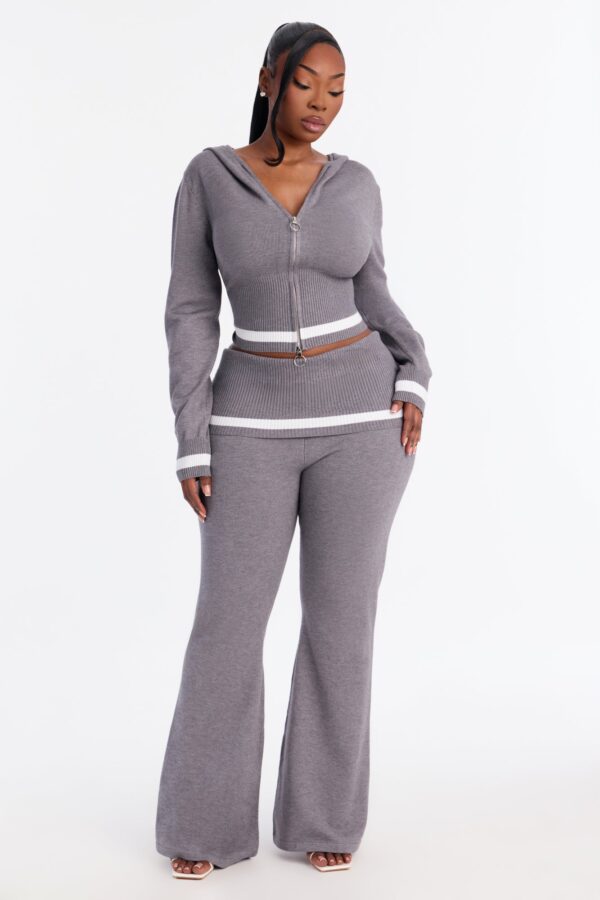 Gray Sweater with zip up