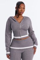 Gray Sweater with zip up