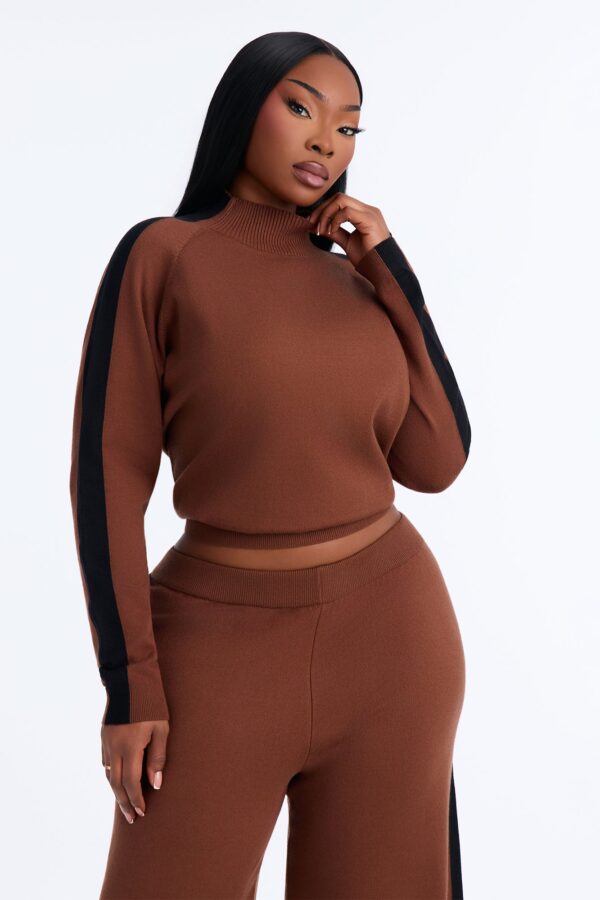 Turtleneck Sweater in Chocolate