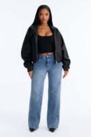 Houston Headed Mid Waist Straight Leg Jeans - Medium Wash