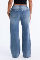 Houston Headed Mid Waist Straight Leg Jeans - Medium Wash