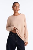 T-shirt in Taupe 60% rayon