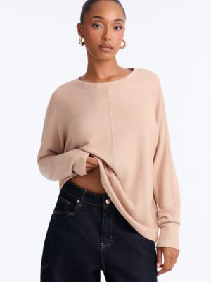T-shirt in Taupe 60% rayon