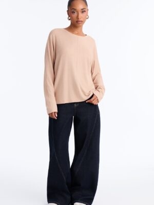T-shirt in Taupe 60% rayon