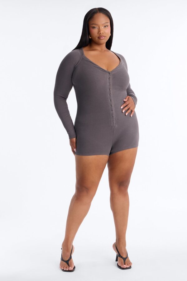 Romper in Charcoal 97% cotton