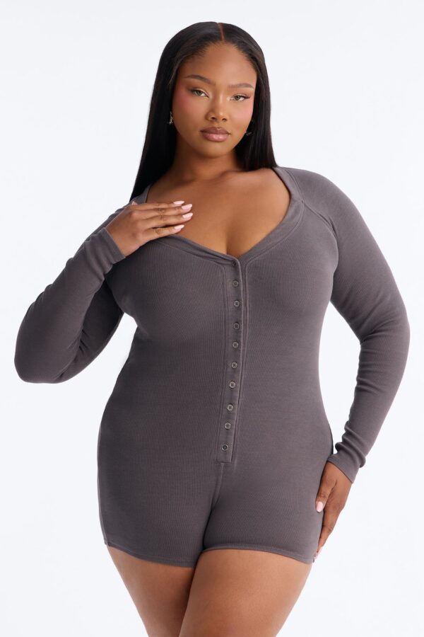 Romper in Charcoal 97% cotton