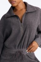 Charcoal Romper with contrast