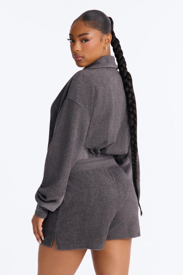 Charcoal Romper with contrast