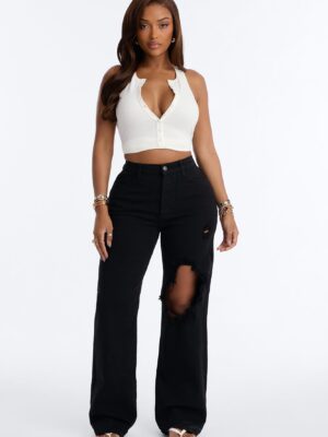 Pants in Black 99% organic