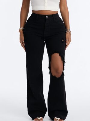 Pants in Black 99% organic