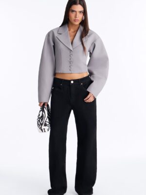 Blazer in Gray 95% polyester