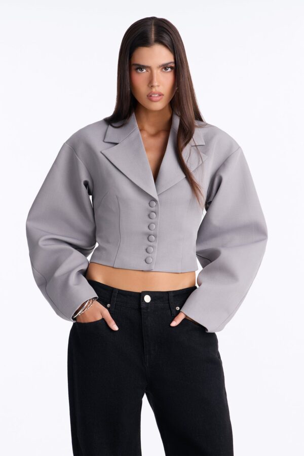 Blazer in Gray 95% polyester