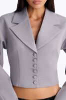 Blazer in Gray 95% polyester