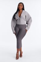 Blazer in Gray 95% polyester