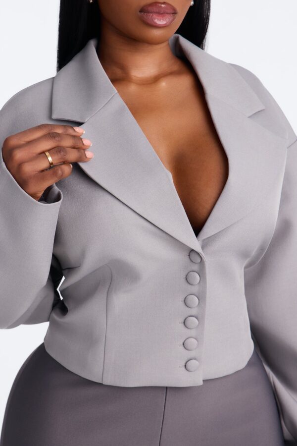 Blazer in Gray 95% polyester