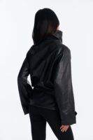 Coat in Black 100% polyurethane