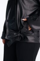 Coat in Black 100% polyurethane