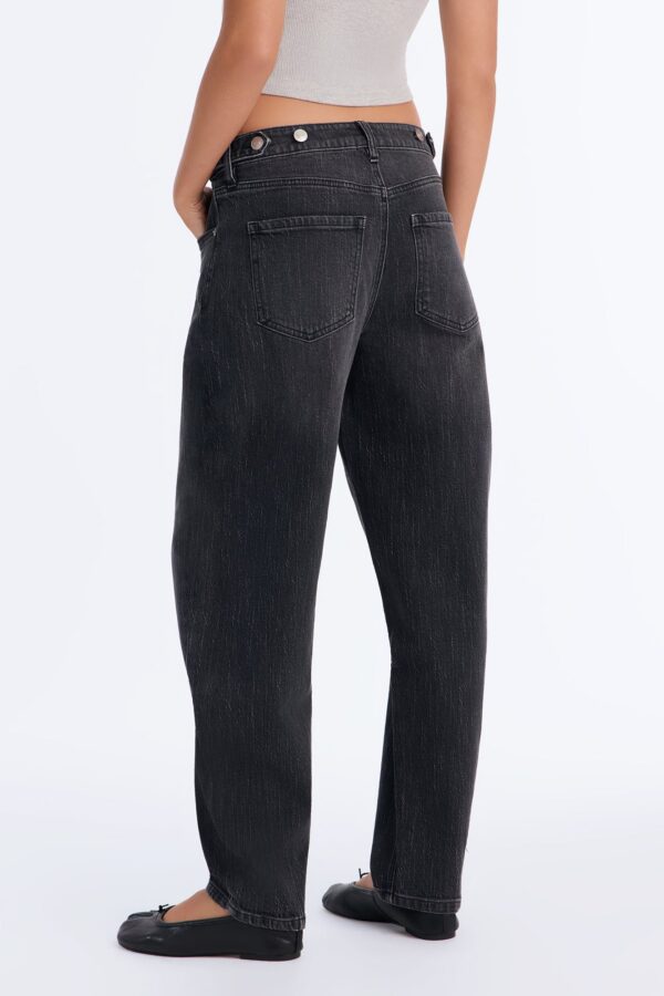 For The Record Stretch Taper Leg Jeans - Black Wash