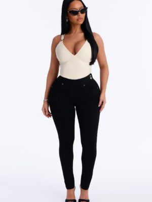 Pants in Black 75% cotton