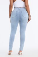 Snatch Me Tight Booty Lifter Skinny Jeans - Light Wash