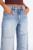 Brooklyn Baggy Cargo Jeans - Light Wash