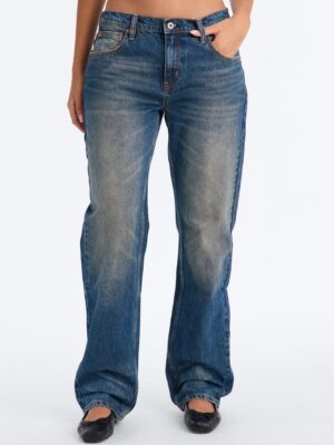 90s Icon Classic High Rise Straight Leg Jeans - Vintage Wash