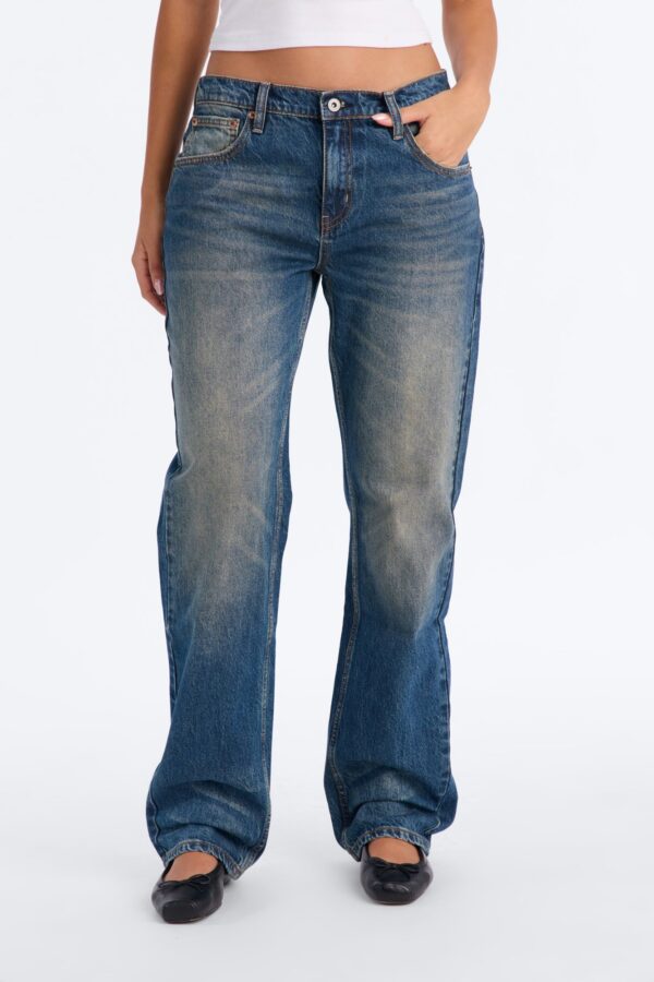 90s Icon Classic High Rise Straight Leg Jeans - Vintage Wash
