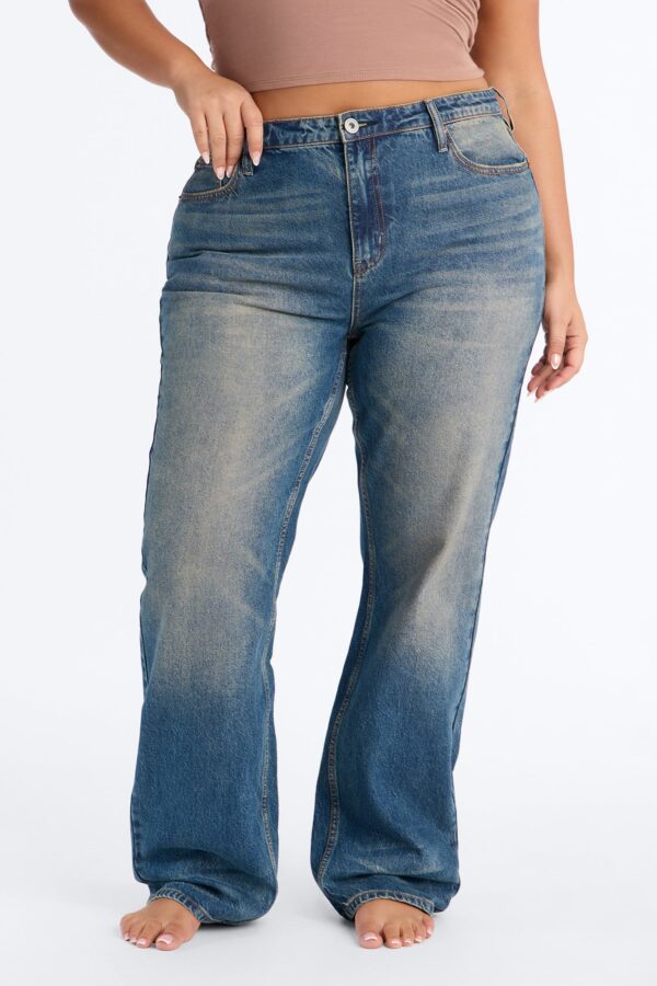 90s Icon Classic High Rise Straight Leg Jeans - Vintage Wash