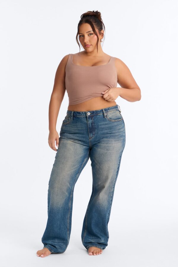 90s Icon Classic High Rise Straight Leg Jeans - Vintage Wash