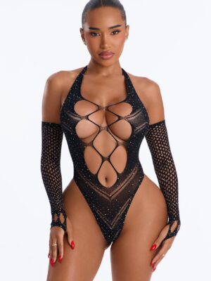 Top in Black 95% nylon