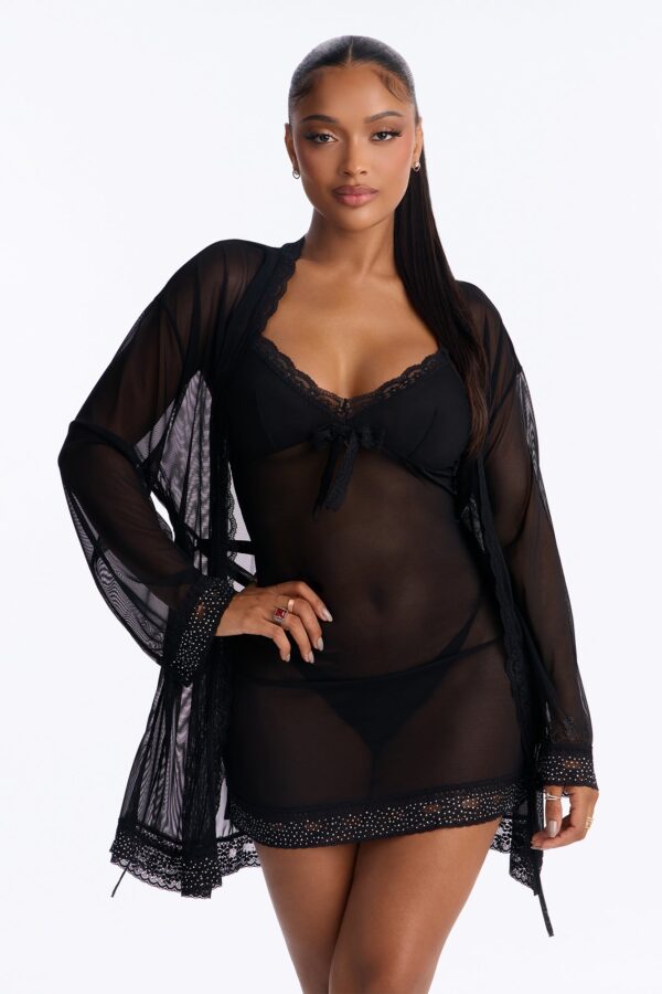V-Neck Set in Black