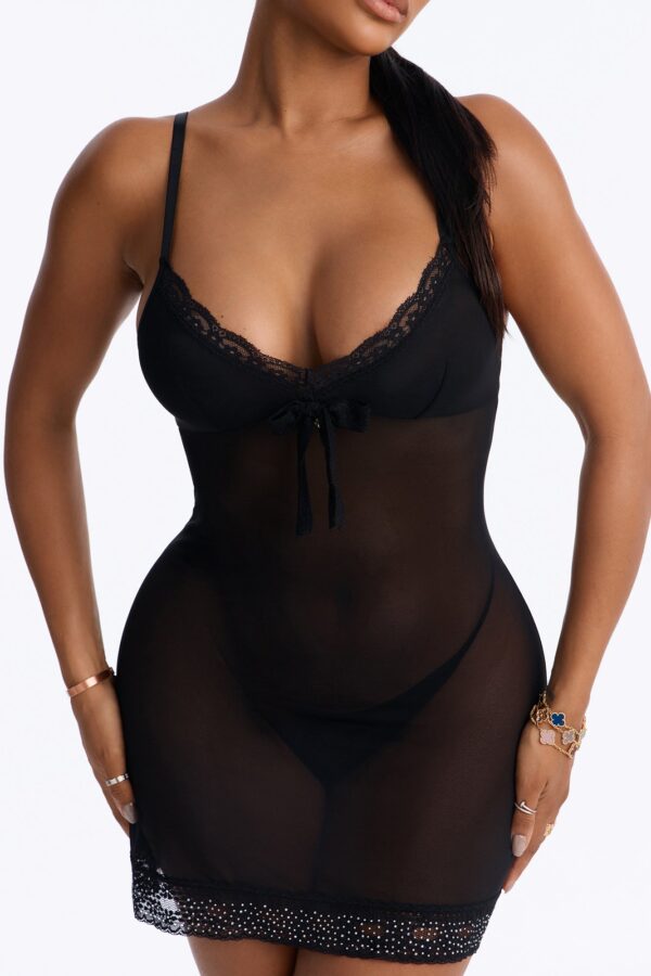 V-Neck Set in Black