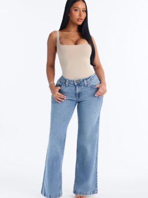 Got You Covered Pocket Flap Bootcut Jeans - Medium Wash