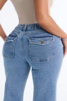 Got You Covered Pocket Flap Bootcut Jeans - Medium Wash