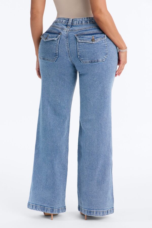 Got You Covered Pocket Flap Bootcut Jeans - Medium Wash