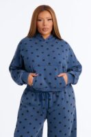Hoodie in Navy 60% cotton