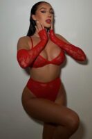 Set in Red 84% nylon