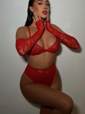 Set in Red 84% nylon