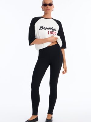 Contrast Leggings in Black and White