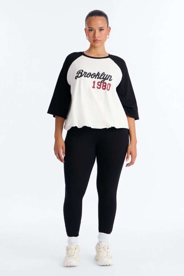 Contrast Leggings in Black and White