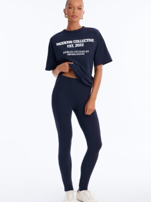 Leggings in Navy 95% cotton