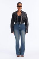 Jacket with a cropped
