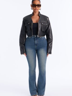Jacket with a cropped