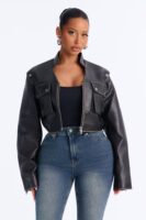 Jacket with a cropped
