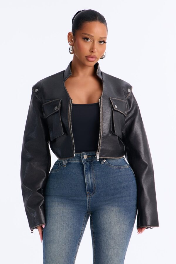 Jacket with a cropped
