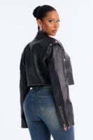 Jacket with a cropped
