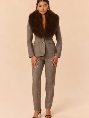 Brown Blazer with contrast