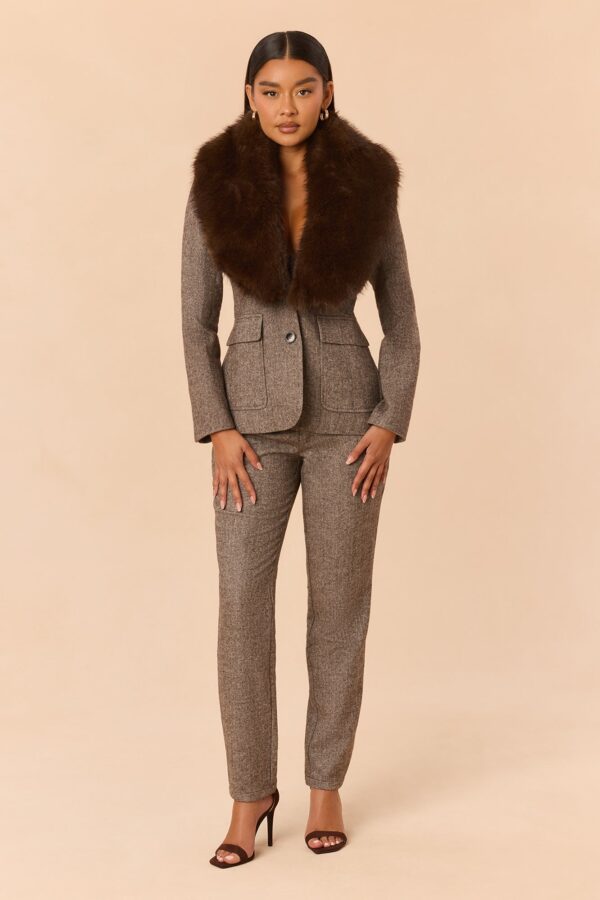 Brown Blazer with contrast